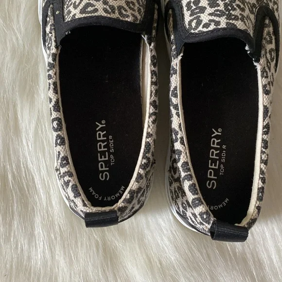 Sperry Top-Sider Pier Wave Hi Slip-On Leopard Print Sneakers Size 8.5 - Picture 5 of 6
